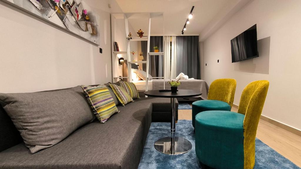 Posezení v ubytování Dk Luxury Studio Xanthi