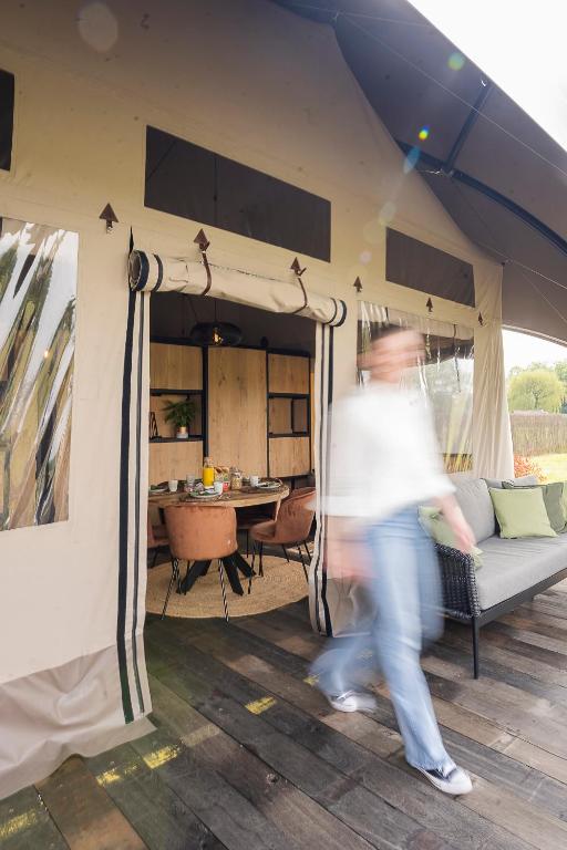 Balkón nebo terasa v ubytování Crossover lodge de la vallée