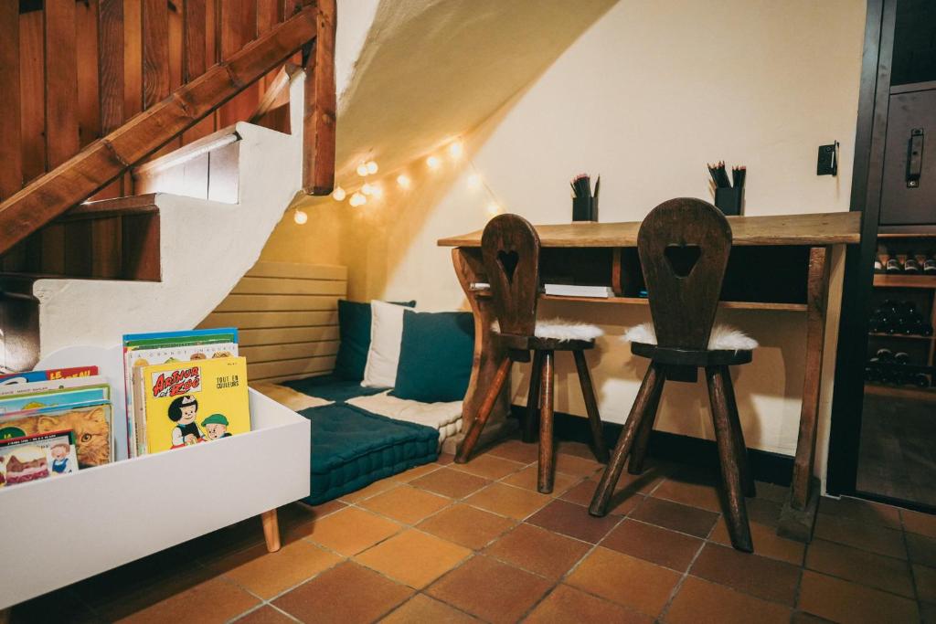 Posezení v ubytování Auberge chez Mado et Augusta