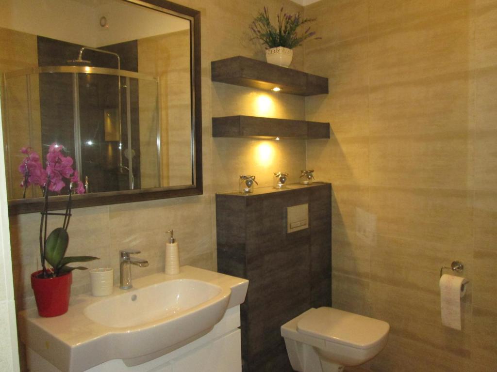 Kúpeľňa v ubytovaní Apartamenty Przy Farze