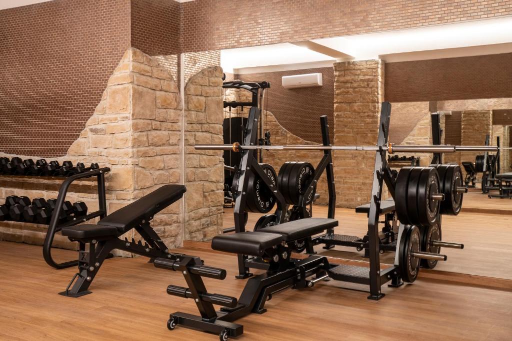 Fitness centrum a/nebo fitness zařízení v ubytování Hotel Rasinus