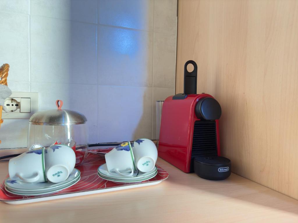 Příslušenství pro přípravu čaje a kávy v ubytování Casa Montecastelli Sopra/Terra