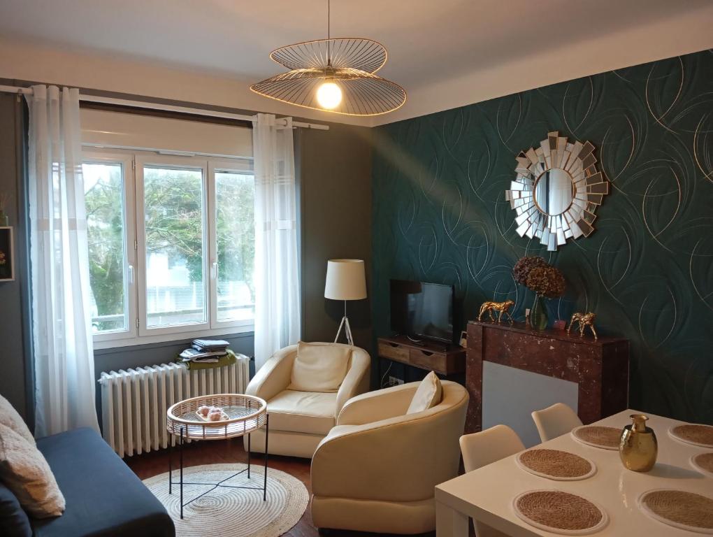 Posezení v ubytování Appartement 2 hyper centre Lorient