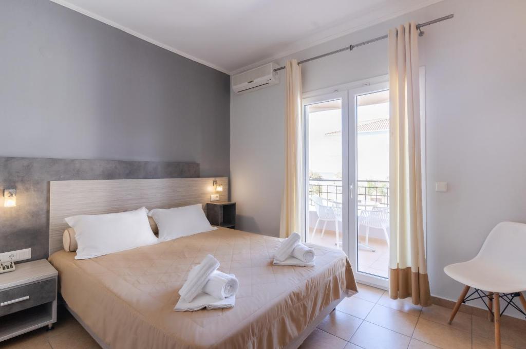 Letto o letti in una camera di Siviris Golden Beach