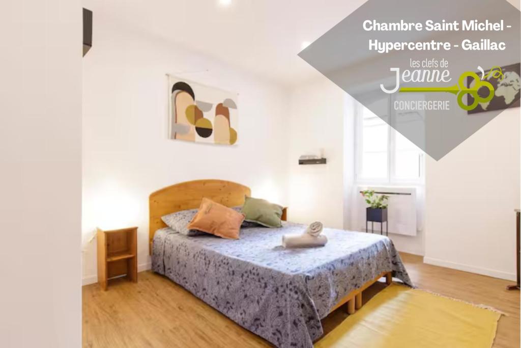Katil atau katil-katil dalam bilik di Chambre Saint Michel - Hypercentre