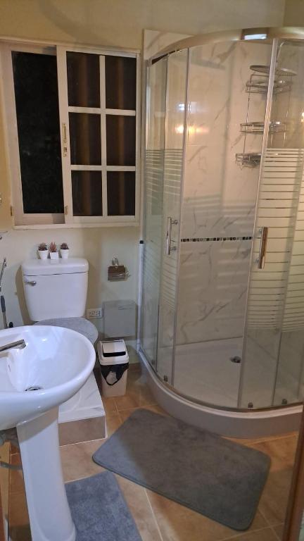 Koupelna v ubytování Habitación Taina