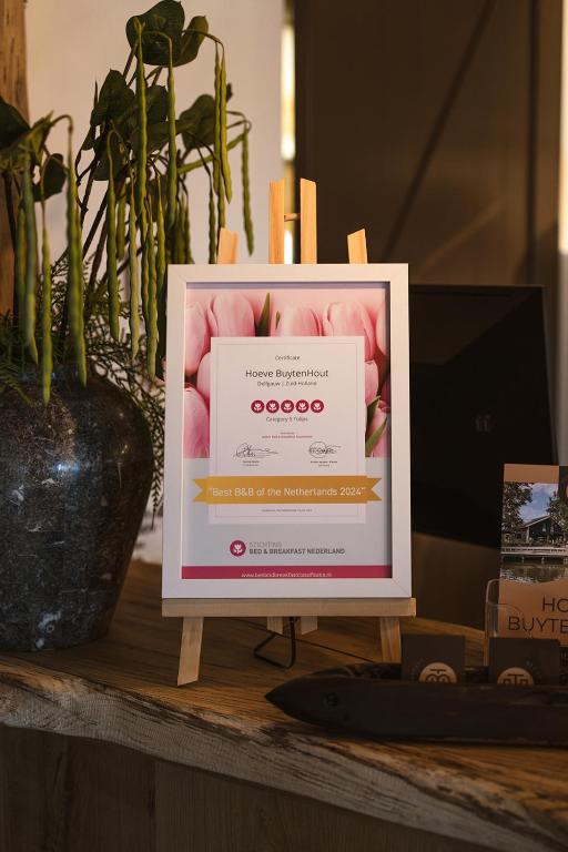 Certifikát, hodnocení, plakát nebo jiný dokument vystavený v ubytování Hoeve BuytenHout