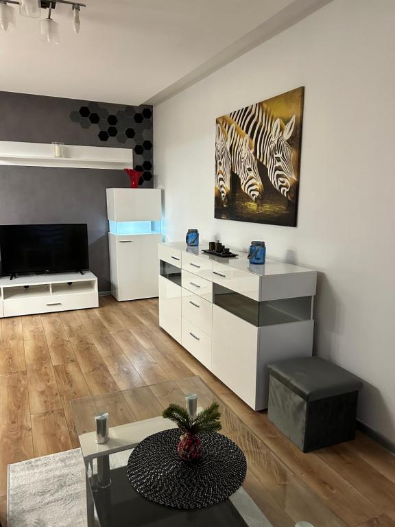 Kuchnia lub aneks kuchenny w obiekcie Apartament Wieluńska
