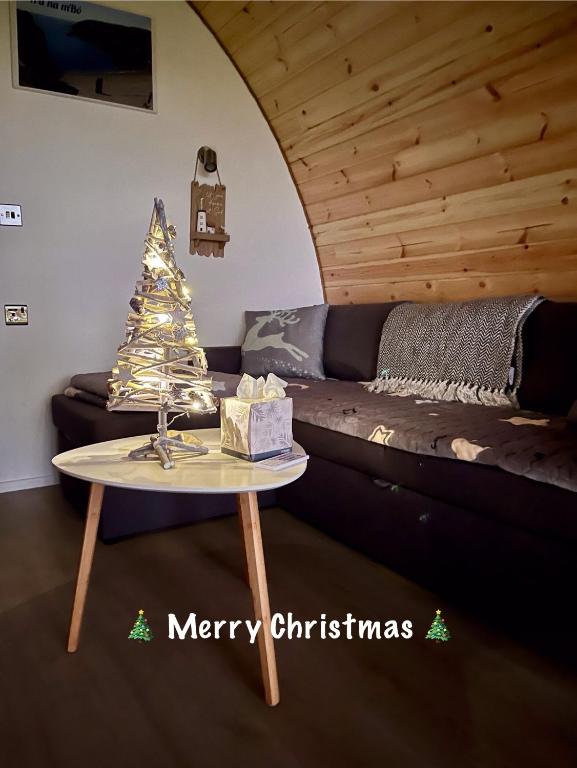 Posezení v ubytování An Faoileán Glamping Pod