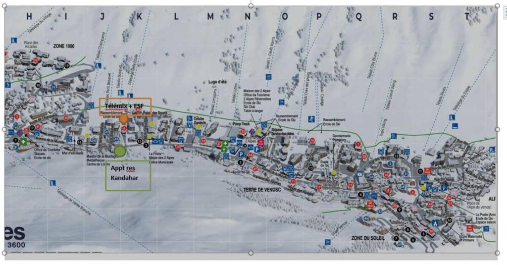 Fotografie z fotogalerie ubytování Les deux Alpes - vue sur les pistes - centre station v destinaci Les Deux Alpes