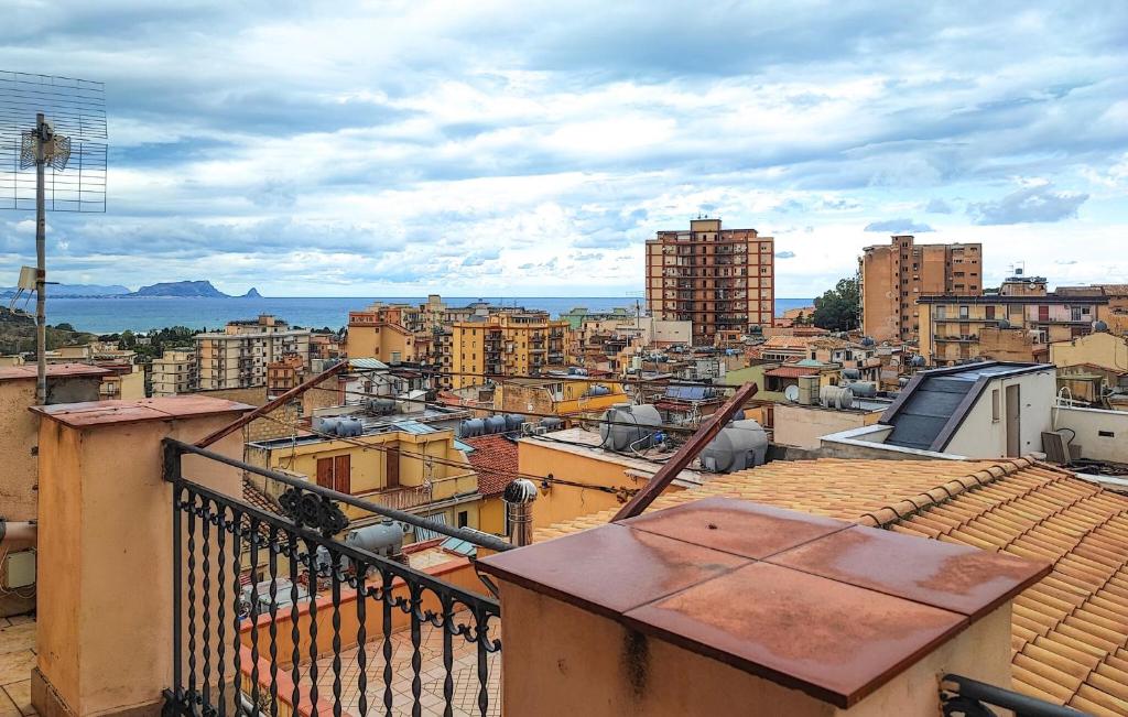 a view of a city from a balcony at Casa Di Luca in Termini Imerese