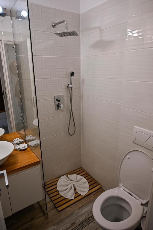 Koupelna v ubytování Camere de Inchiriat IGLOO