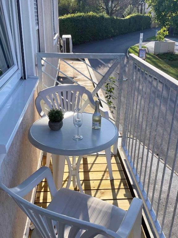 Balkón nebo terasa v ubytování Apartment Weinstraße