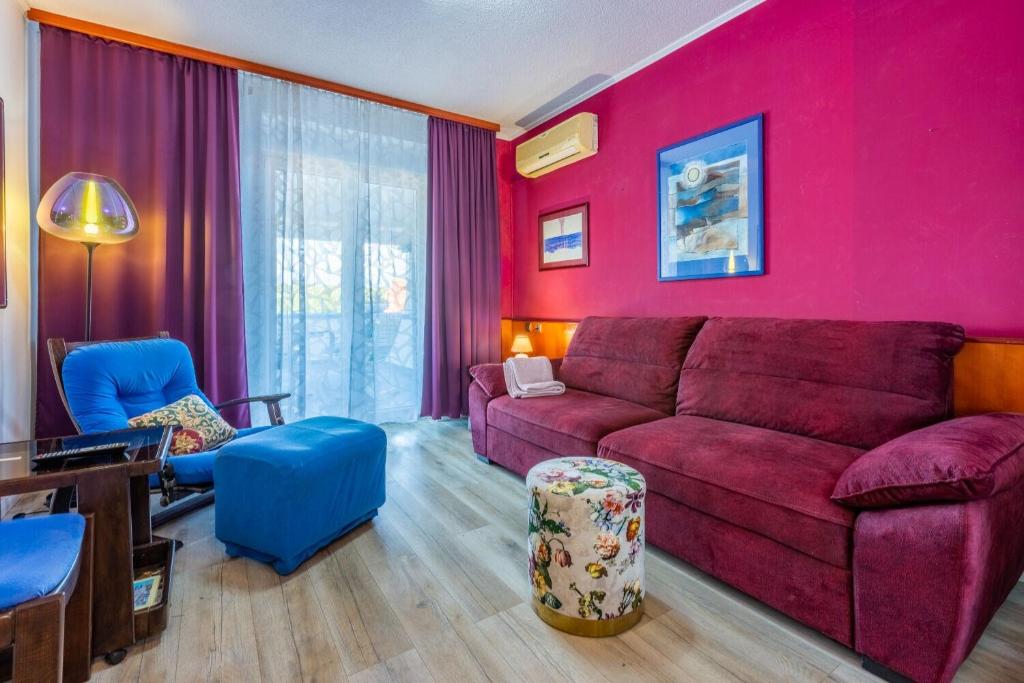 Posezení v ubytování Apartments Mila