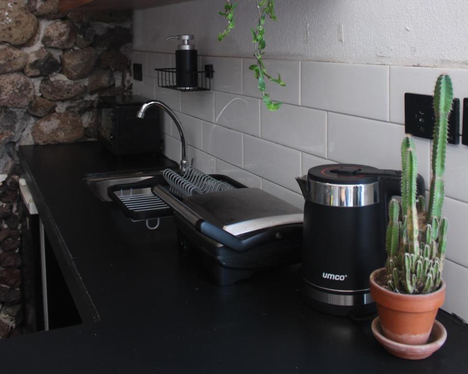 Kuchyň nebo kuchyňský kout v ubytování Hostal Pimampiro