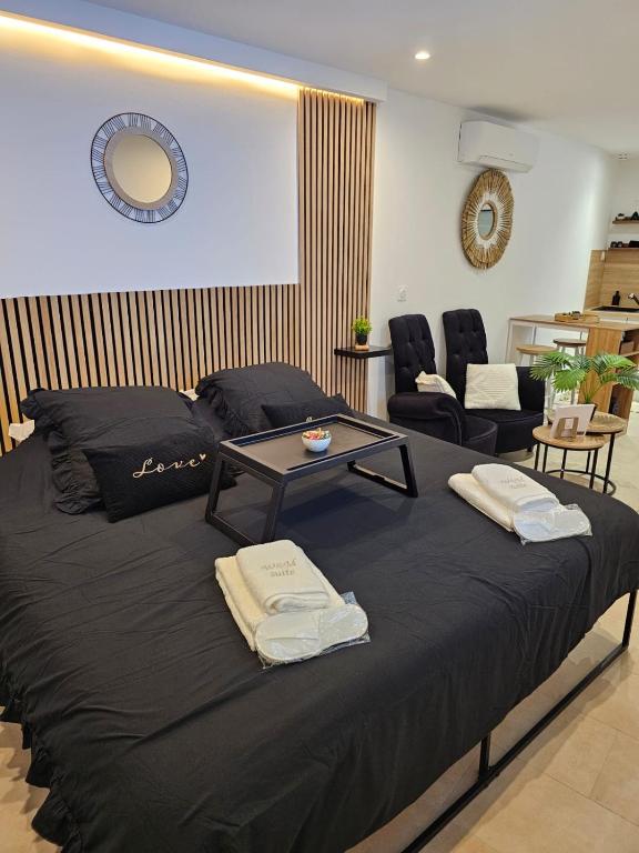 Postel nebo postele na pokoji v ubytování Appartement SPA - W&M Suite