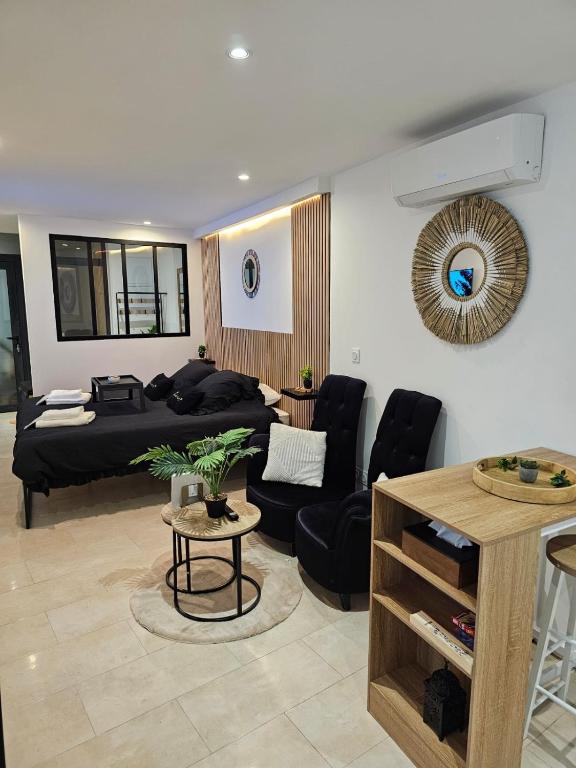 Posezení v ubytování Appartement SPA - W&M Suite
