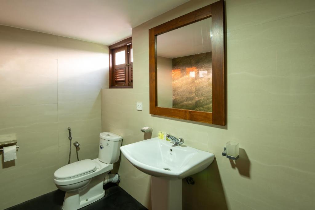 Koupelna v ubytování Abhayawewa Resort