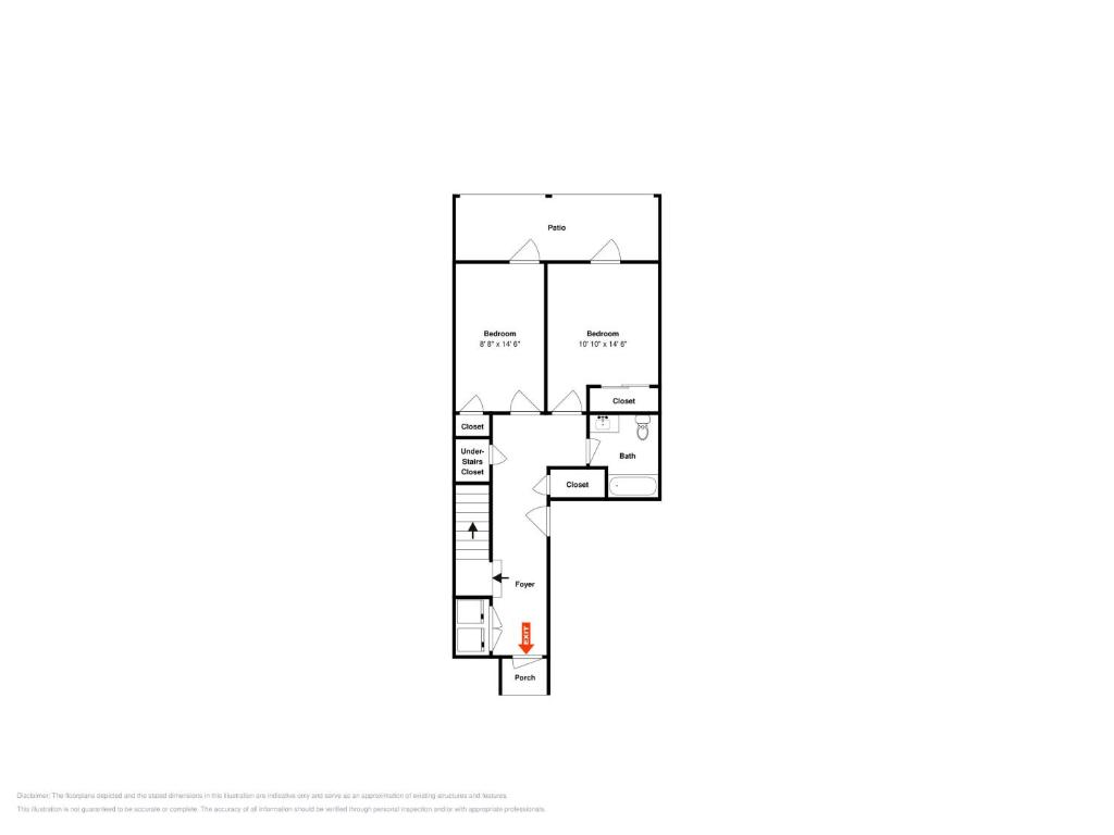 a floor plan of the first floor of a house at Flip Flops & Pop Tops in Port Aransas