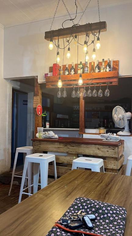 Kuchyň nebo kuchyňský kout v ubytování Hostal Perro Watón