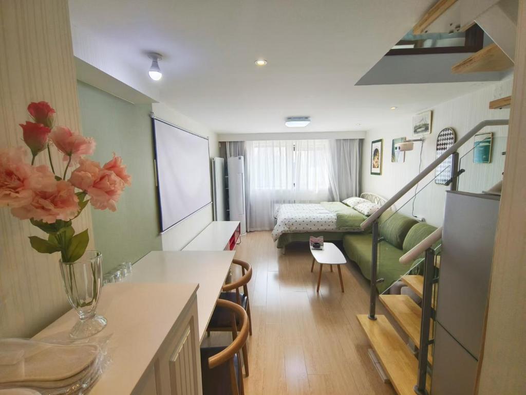 Posezení v ubytování Yu Jing Xuan Boutique Apartment
