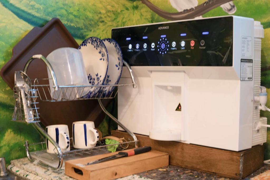 Příslušenství pro přípravu čaje a kávy v ubytování Eco Boo Boo - Green Genesis