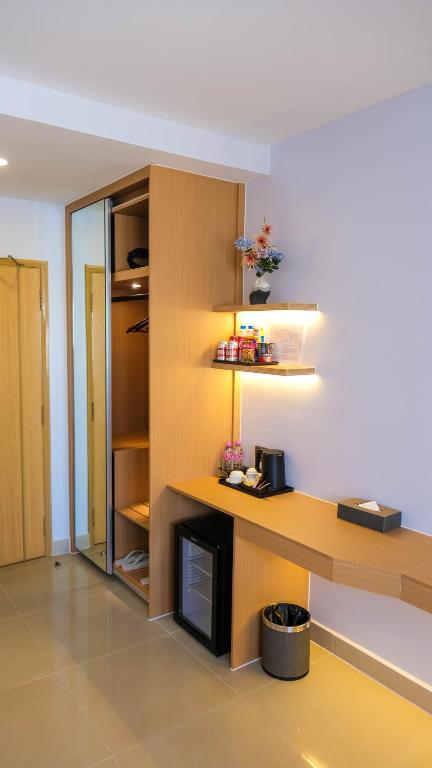 Kuchyň nebo kuchyňský kout v ubytování Silver Mounts Hotel