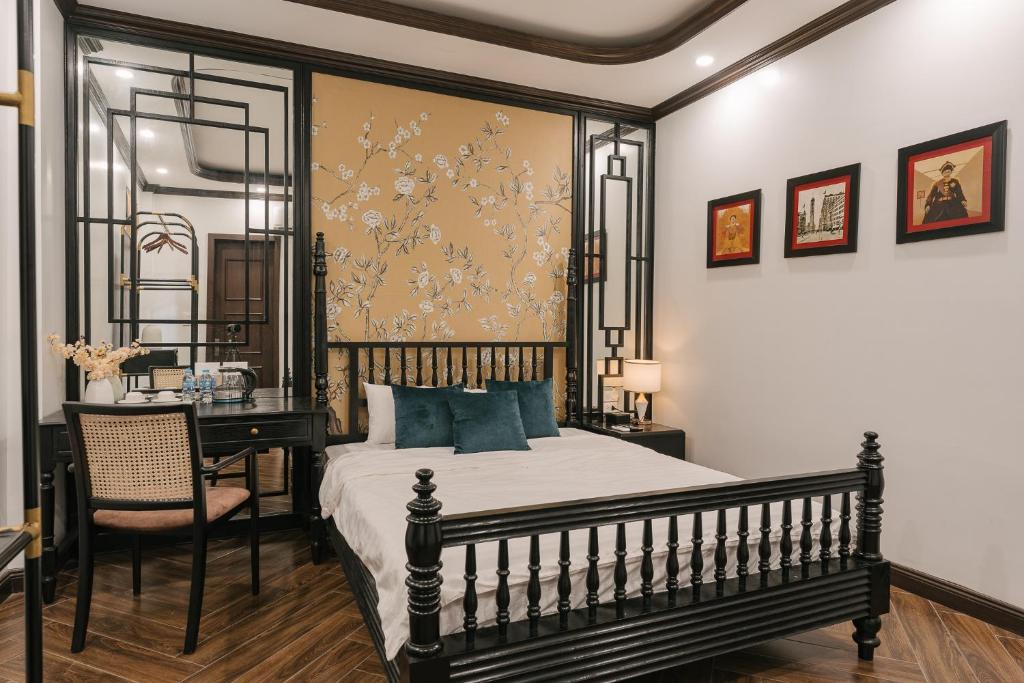 Postel nebo postele na pokoji v ubytování Ann Home Ha Noi