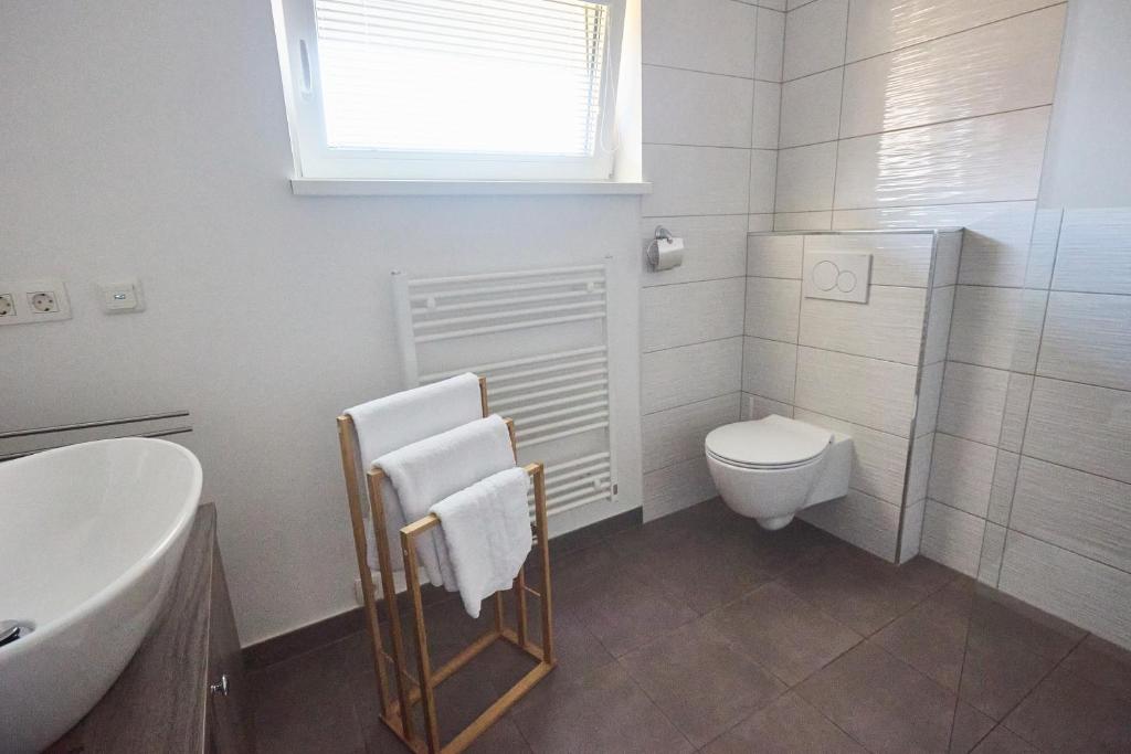 Koupelna v ubytování Apartma Bled