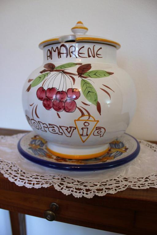 a vase sitting on top of a table at Discover Italy in Tignes