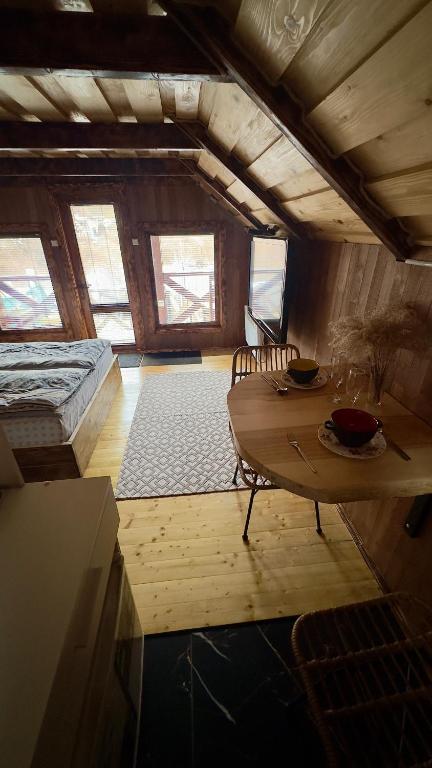 Postel nebo postele na pokoji v ubytování VIP-Domyk