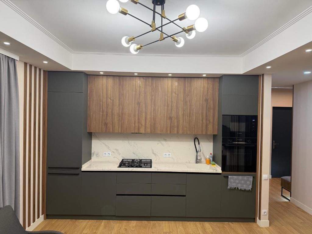 Kuchyň nebo kuchyňský kout v ubytování Hilton City Tbilisi