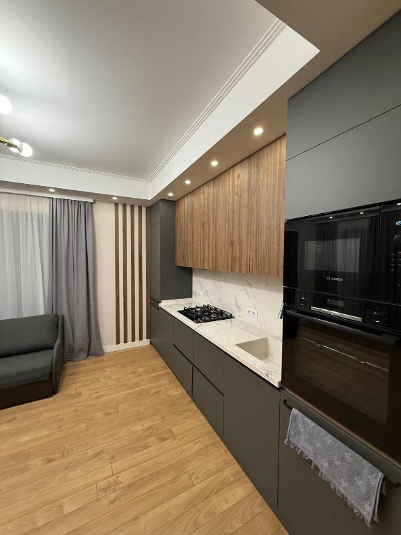 Kuchyň nebo kuchyňský kout v ubytování Apartments in Tbilisi Hilton