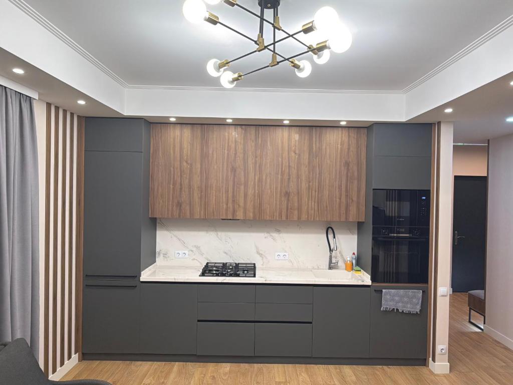Kuchyň nebo kuchyňský kout v ubytování Apartments in Tbilisi Hilton