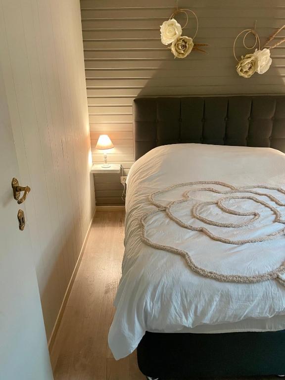 Postel nebo postele na pokoji v ubytování Chalet Sint-Hubertus Du Bois