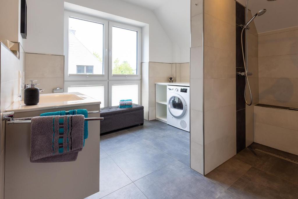 Kuchyň nebo kuchyňský kout v ubytování Ferienhaus Strandnest Dangast