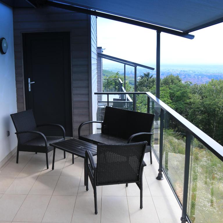 Balkón nebo terasa v ubytování Alsace Panorama