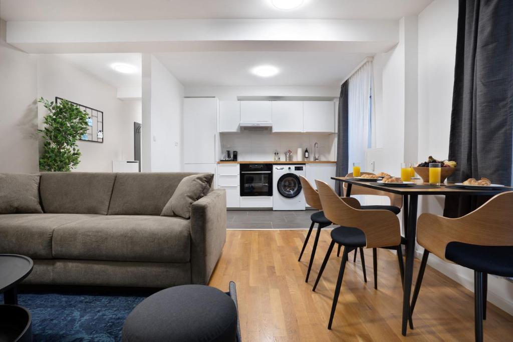 Kuchyň nebo kuchyňský kout v ubytování Schöne Apartments in Bad Honnef I home2share