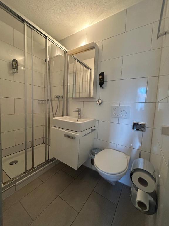 Koupelna v ubytování Gasthaus 210