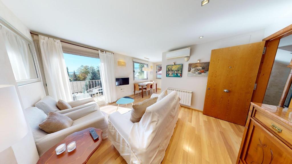 TV a/nebo společenská místnost v ubytování Apartaments Boutique la Torreta del Llac
