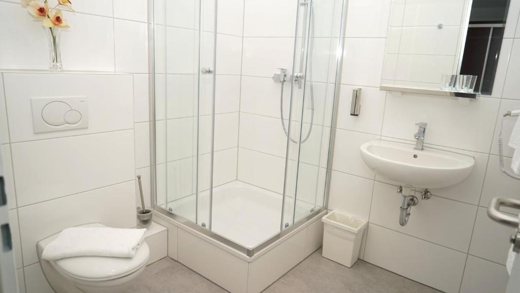 Koupelna v ubytování Hotel Class