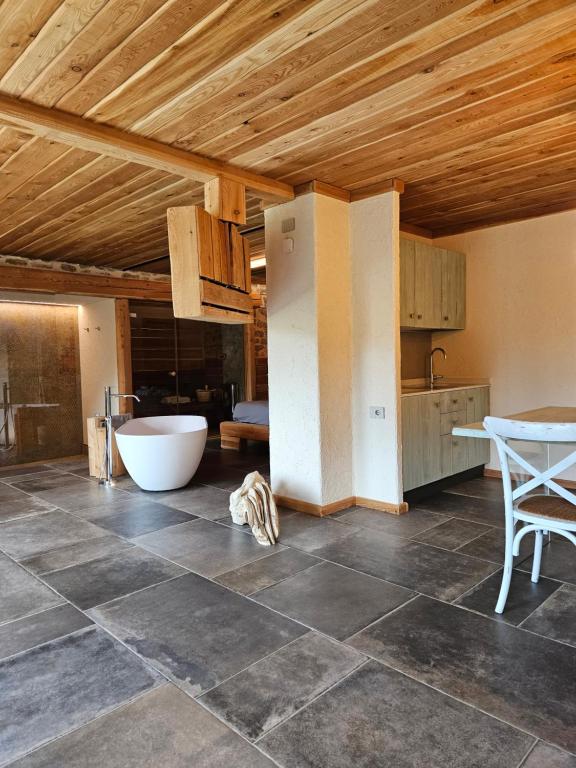 Kuchyň nebo kuchyňský kout v ubytování Chalet Noèr