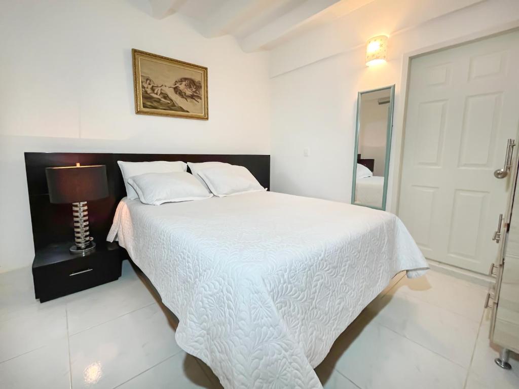 Postel nebo postele na pokoji v ubytování Las Estrellas Agrohotel