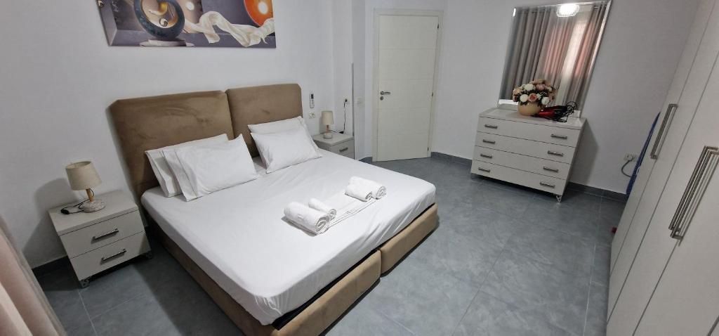 Postel nebo postele na pokoji v ubytování Apartment rent Elbasan city center 1