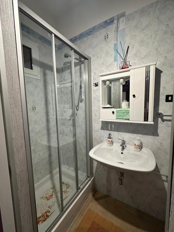 Koupelna v ubytování B&B Le Colombine