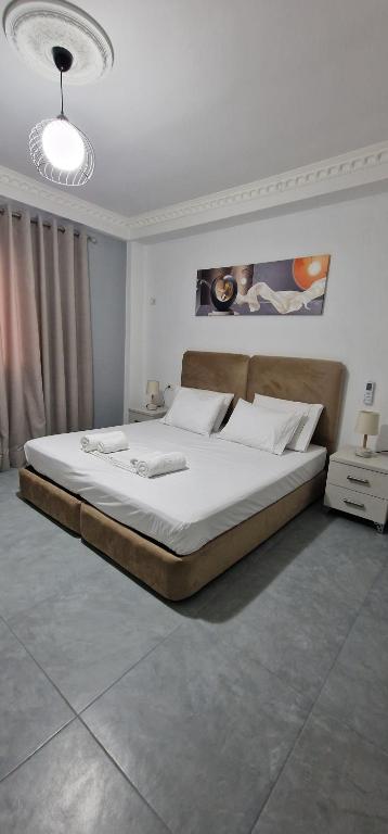 Postel nebo postele na pokoji v ubytování Apartment rent Elbasan city center 1