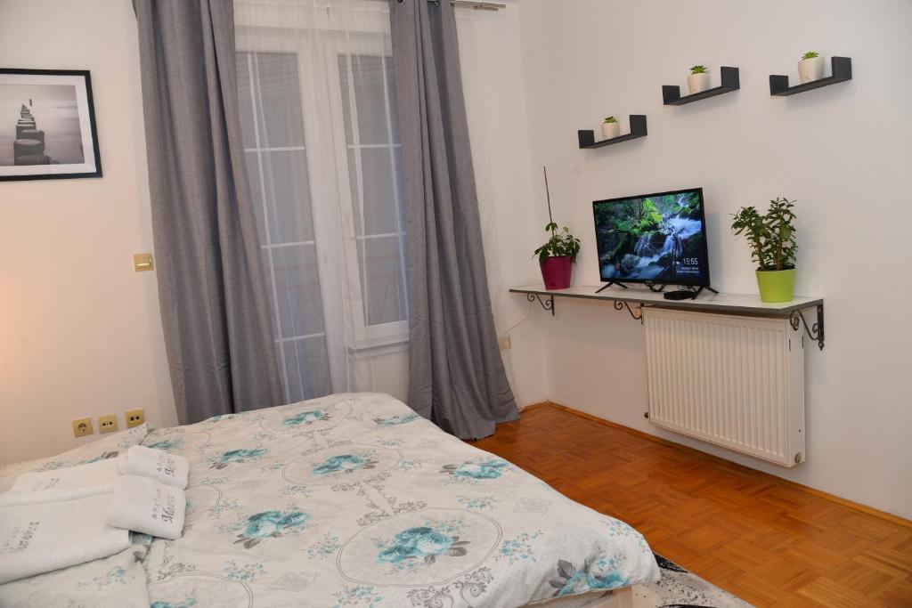 Voodi või voodid majutusasutuse Moravica toas