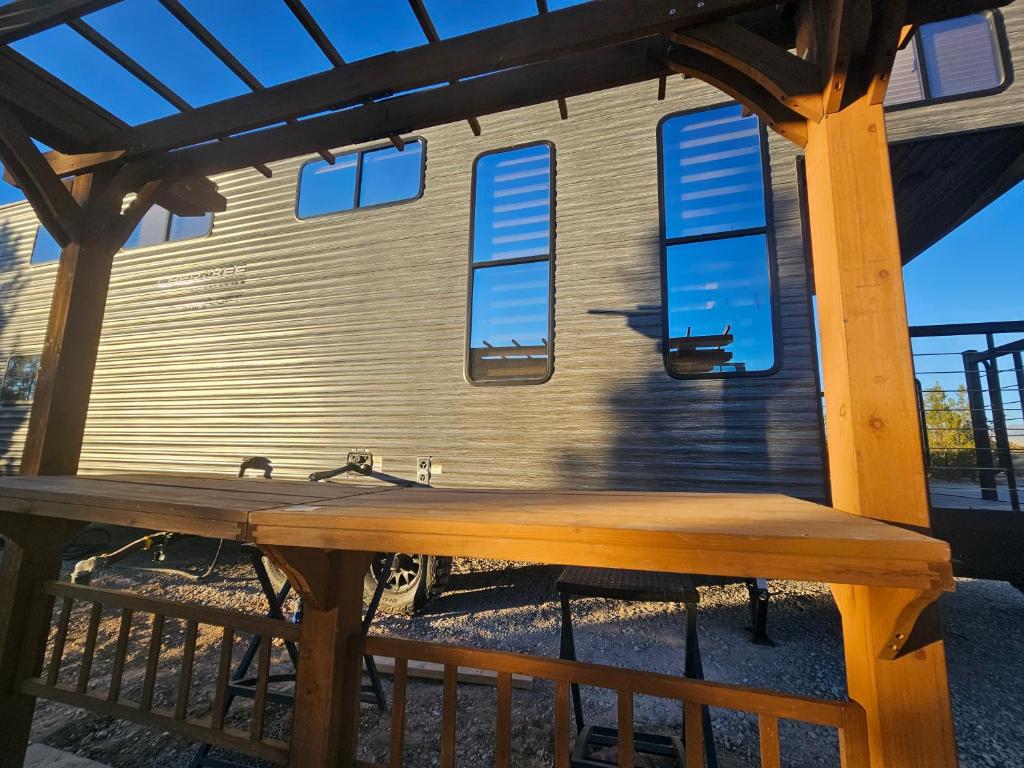 Balkón nebo terasa v ubytování Sun Tinyhouse C