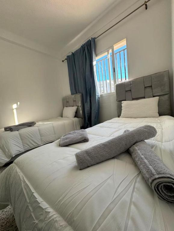 Postel nebo postele na pokoji v ubytování Apartment in martil
