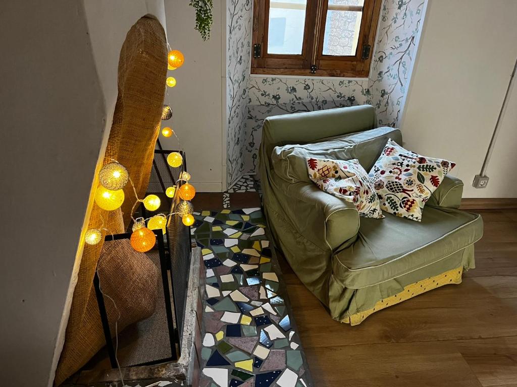 Posezení v ubytování La Milana, Orbaneja del Castillo